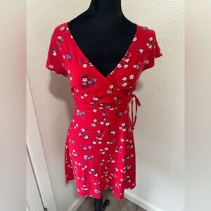 Arizona Jean Company Red Floral Mini Dress